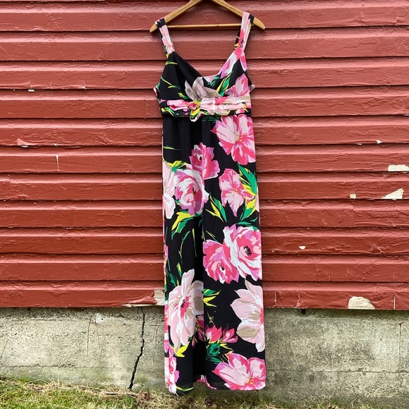Ann Taylor Dresses & Skirts - Ann Taylor Floral Chiffon Fully Lined Empire Waist Maxi Dress Women's Size 12P